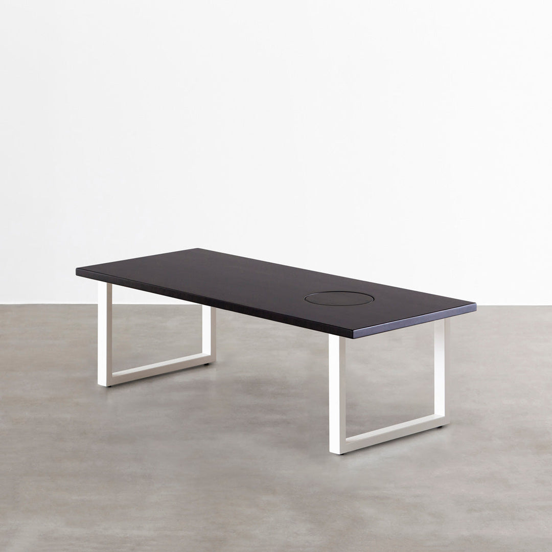 Kanademono TABLE テーブル ラバーウッド White Steel THE TABLE / ラバーウッド ナチュラル × White Steel – KANADEMONO