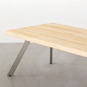 Kanademonoのパイン天板にステンレスの4pinアイアン脚を組み合わせたローテーブル（天板）