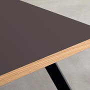 KanademonoのリノリウムMauve天板にブラックの4pinアイアン脚を組み合わせたローテーブル（天板）
