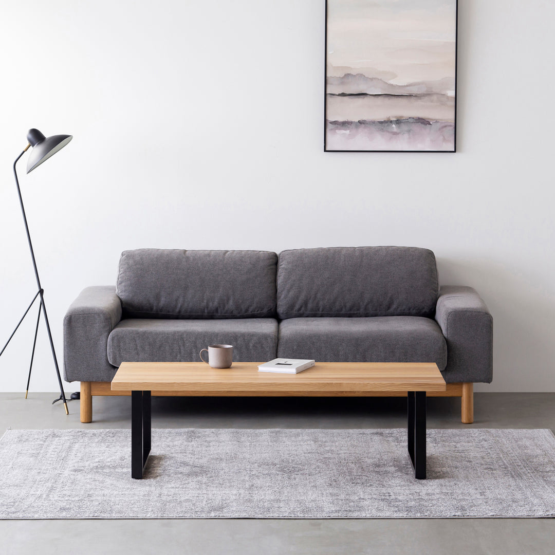 THE LOW TABLE / 無垢 ホワイトアッシュ × Black Steel – KANADEMONO