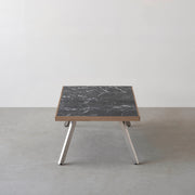 THE LOW TABLE / 大理石 黒白根 × ラバーウッド × Stainless