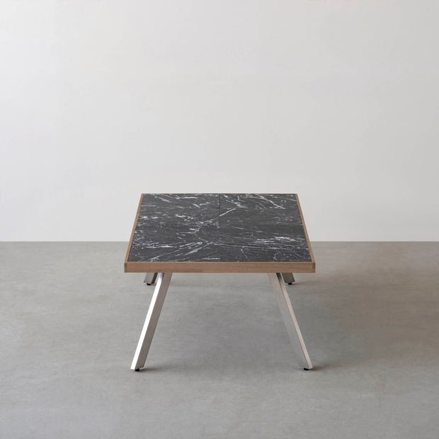 THE LOW TABLE / 大理石 黒白根 × ラバーウッド × Stainless