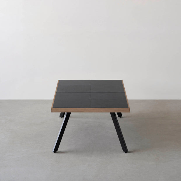 THE LOW TABLE / インド産 黒みかげ石 × ラバーウッド × Black Steel