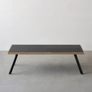 THE LOW TABLE / インド産 黒みかげ石 × ラバーウッド × Black Steel
