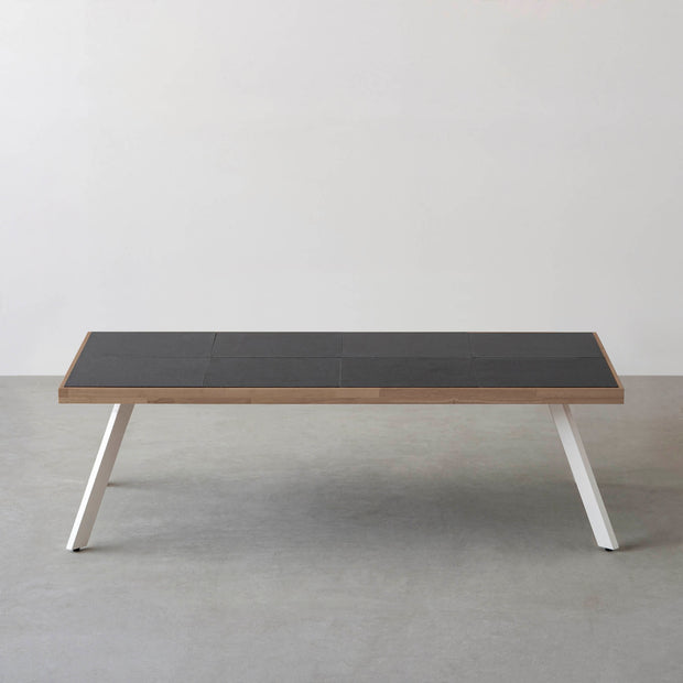 THE LOW TABLE / インド産 黒みかげ石 × ラバーウッド × White Steel