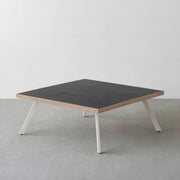 THE LOW TABLE / インド産 黒みかげ石 × ラバーウッド × White Steel