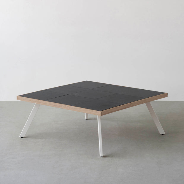 THE LOW TABLE / インド産 黒みかげ石 × ラバーウッド × White Steel