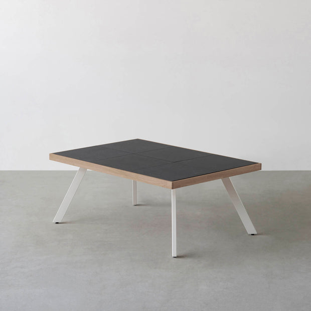 THE LOW TABLE / インド産 黒みかげ石 × ラバーウッド × White Steel