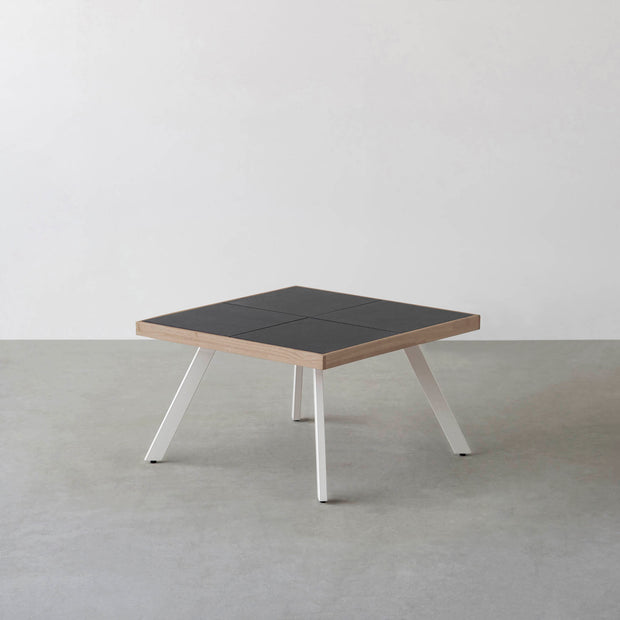 THE LOW TABLE / インド産 黒みかげ石 × ラバーウッド × White Steel