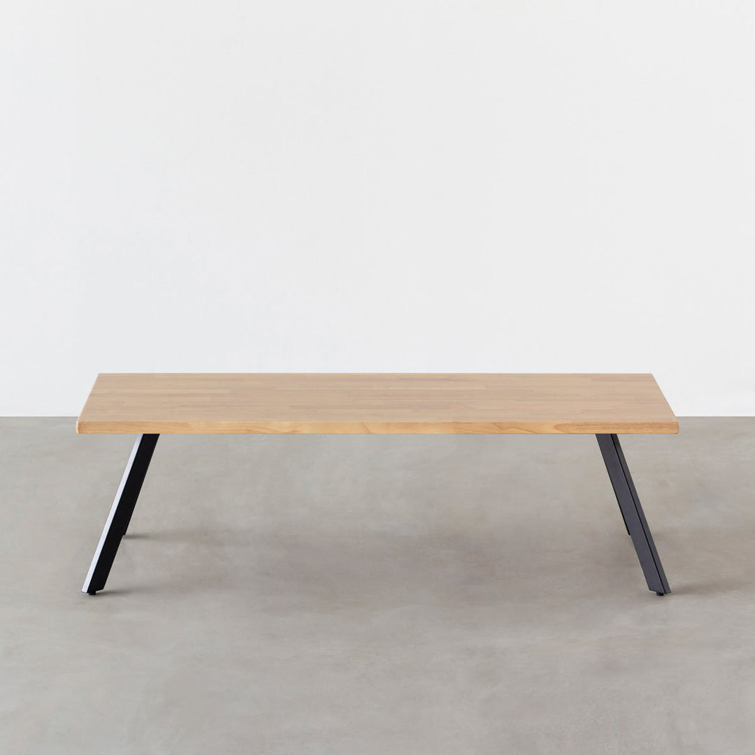 THE LOW TABLE / ラバーウッド アッシュグレー × Black Steel