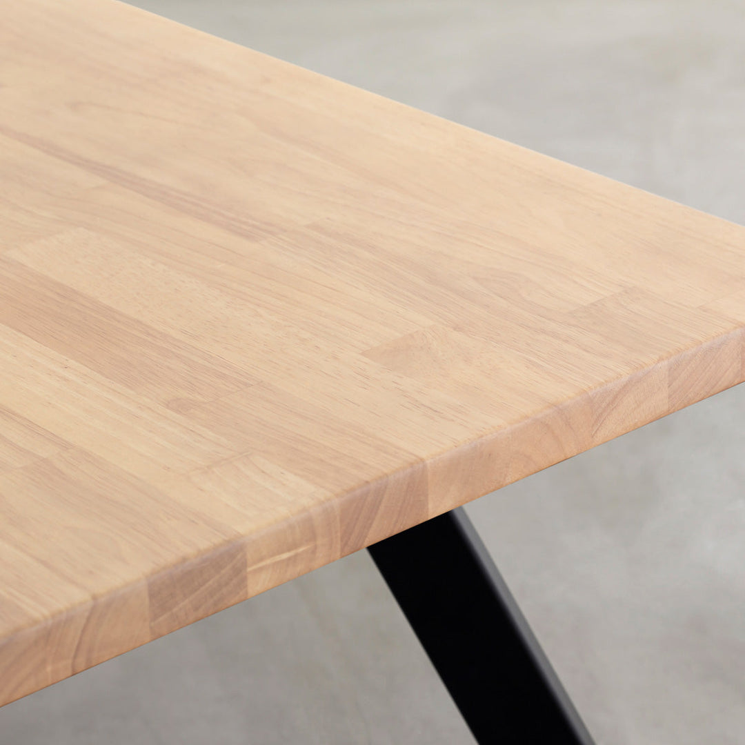 THE LOW TABLE / ラバーウッド アッシュグレー × Black Steel