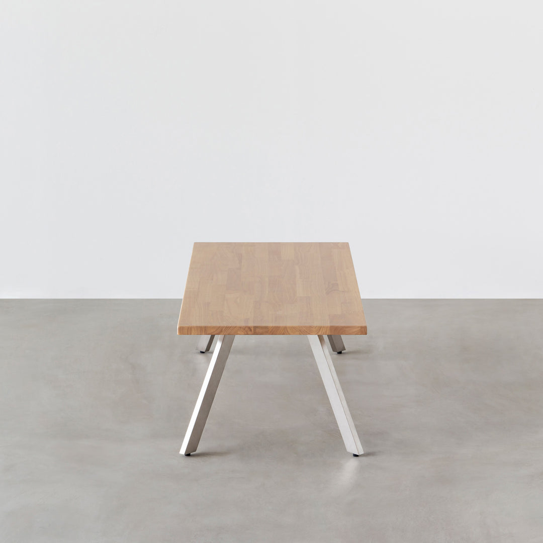 KANADEMONO THE LOW TABLE ラバーウッド アッシュグレー THE LOW TABLE / ラバーウッド アッシュグレー × Stainless – KANADEMONO