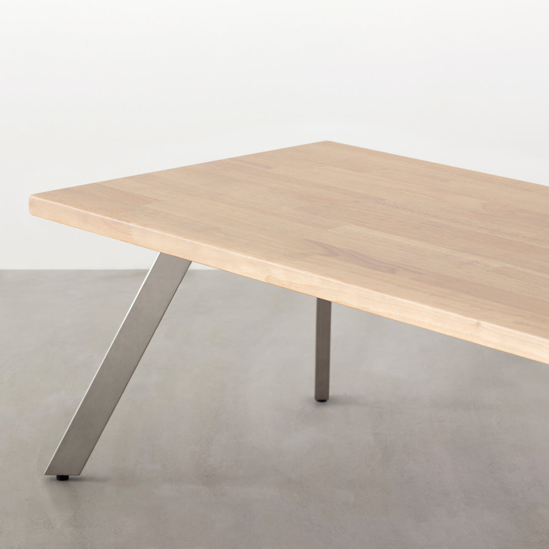 THE LOW TABLE / ラバーウッド アッシュグレー × Stainless – KANADEMONO