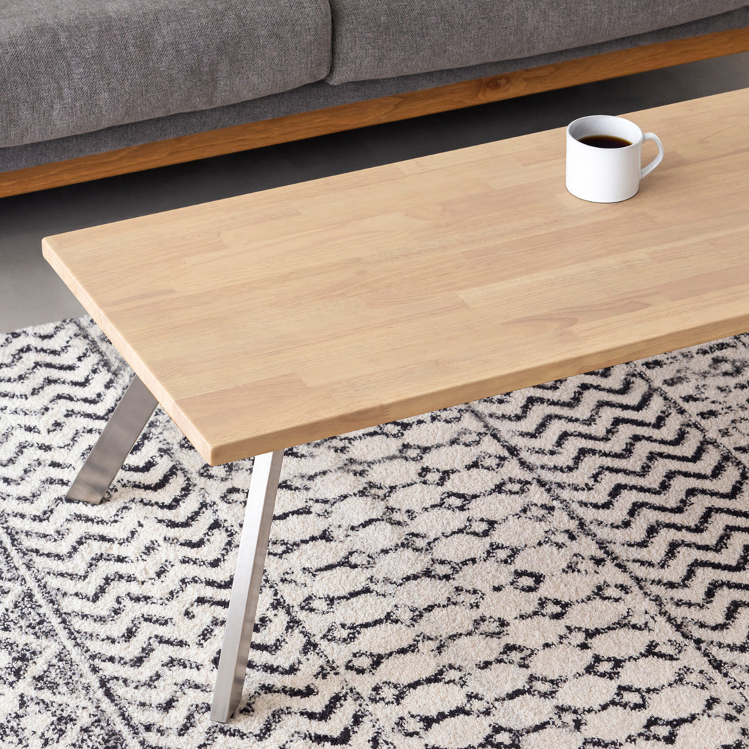 THE LOW TABLE / ラバーウッド アッシュグレー × Stainless – KANADEMONO