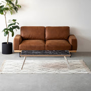 THE LOW TABLE / 大理石 黒白根 × ラバーウッド × Stainless