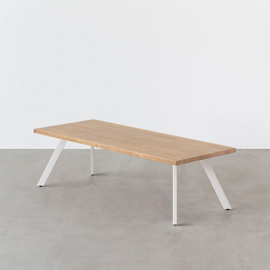 KANADEMONO THE LOW TABLE ラバーウッド アッシュグレー THE LOW TABLE / ラバーウッド アッシュグレー × White Steel – KANADEMONO