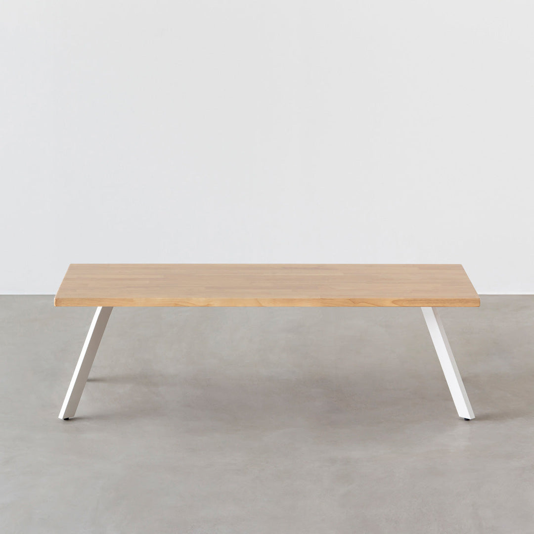 THE LOW TABLE / ラバーウッド アッシュグレー × White Steel