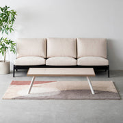 THE LOW TABLE / 砂岩 ブランコドマール × ラバーウッド × White Steel