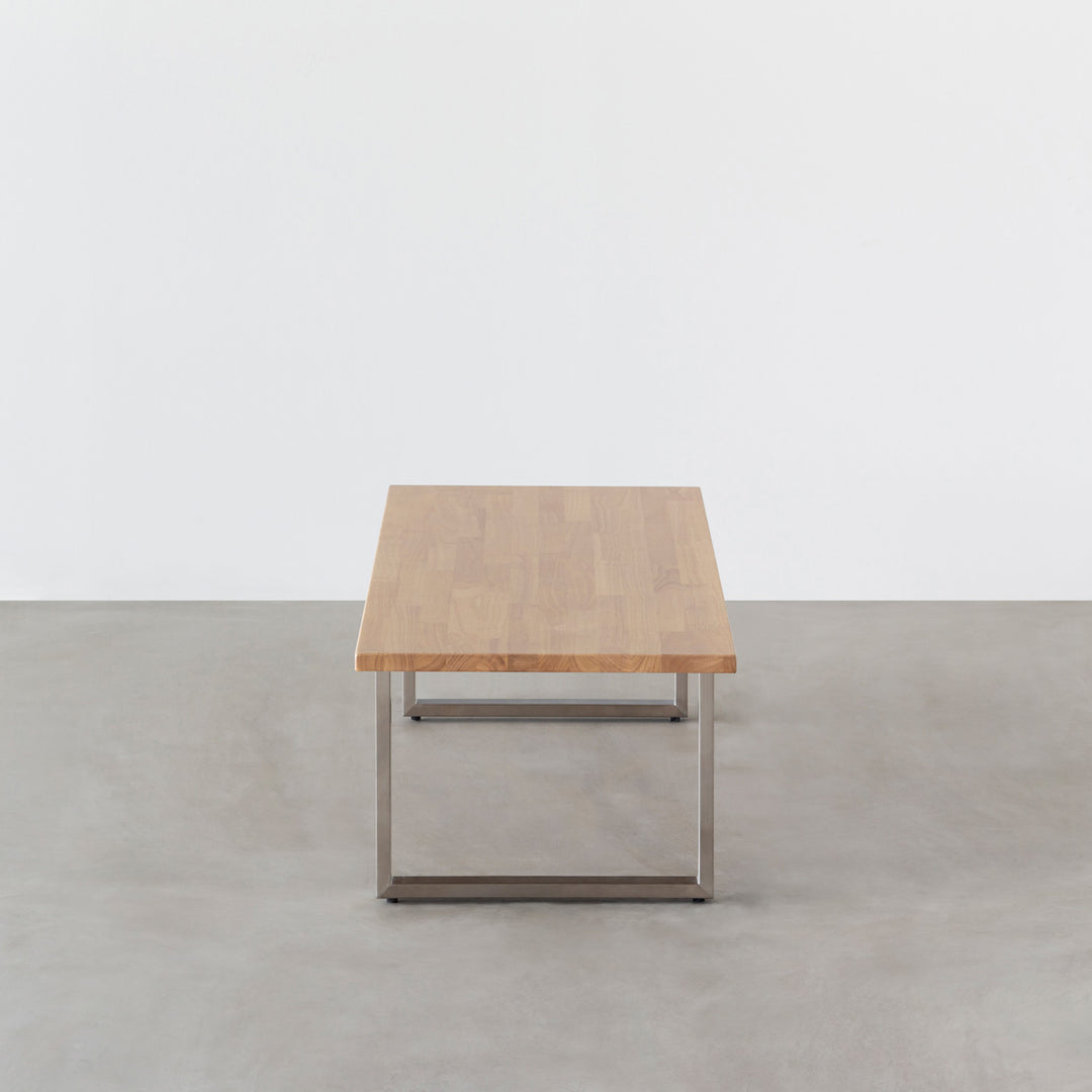 THE LOW TABLE / ラバーウッド アッシュグレー × Stainless – KANADEMONO