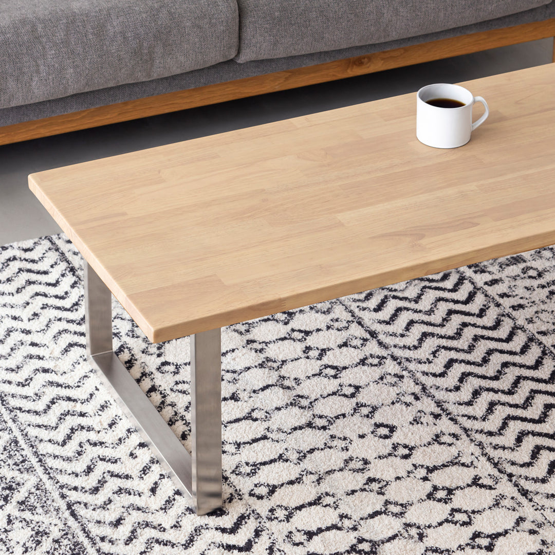 KANADEMONO THE LOW TABLE ラバーウッド アッシュグレー THE TABLE / ラバーウッド アッシュグレー × Stainless – KANADEMONO