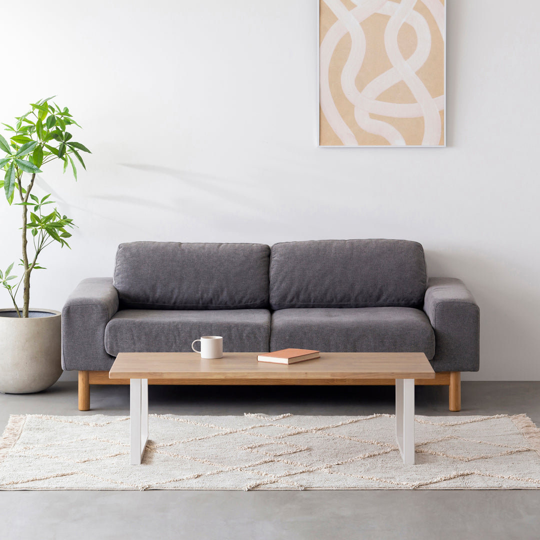 KANADEMONO THE LOW TABLE ラバーウッド アッシュグレー THE TABLE / ラバーウッド アッシュグレー × Stainless – KANADEMONO