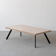 THE LOW TABLE / 砂岩 ブランコドマール × ラバーウッド × Black Steel