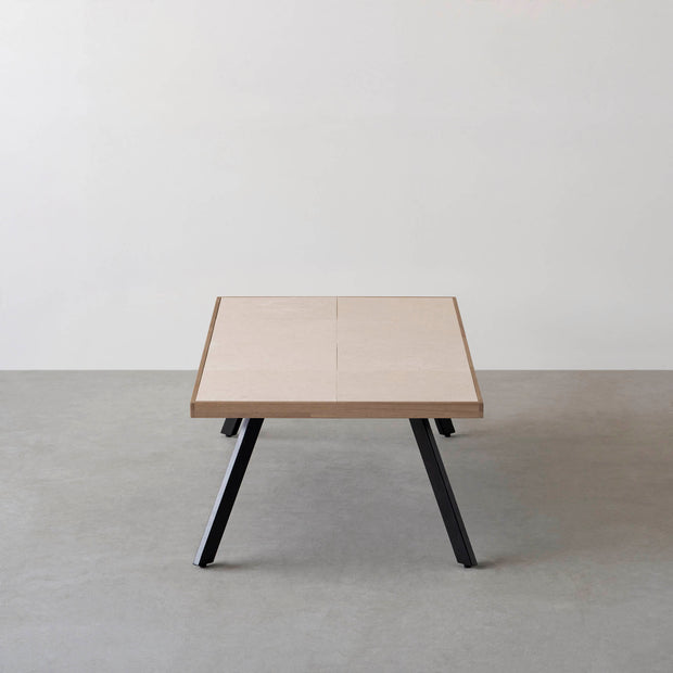 THE LOW TABLE / 砂岩 ブランコドマール × ラバーウッド × Black Steel