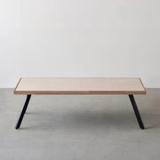 THE LOW TABLE / 砂岩 ブランコドマール × ラバーウッド × Black Steel