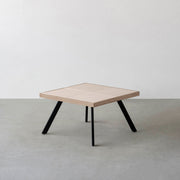 THE LOW TABLE / 砂岩 ブランコドマール × ラバーウッド × Black Steel