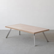THE LOW TABLE / 砂岩 ブランコドマール × ラバーウッド × Stainless