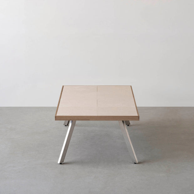 THE LOW TABLE / 砂岩 ブランコドマール × ラバーウッド × Stainless