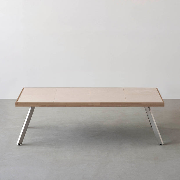 THE LOW TABLE / 砂岩 ブランコドマール × ラバーウッド × Stainless