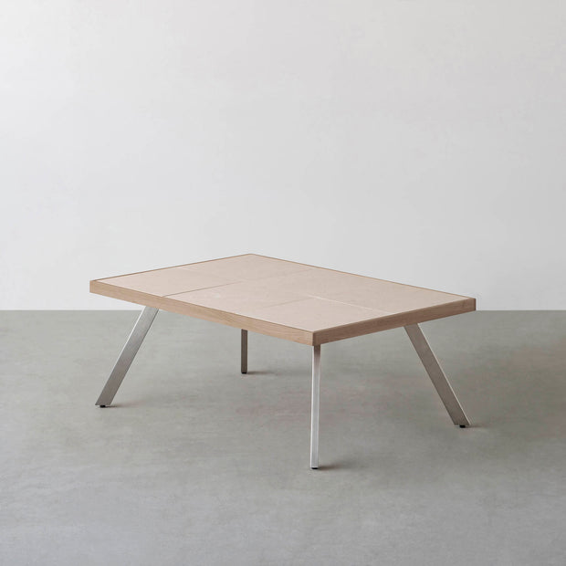 THE LOW TABLE / 砂岩 ブランコドマール × ラバーウッド × Stainless