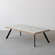 THE LOW TABLE / 大谷石 × ラバーウッド × Black Steel