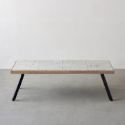 THE LOW TABLE / 大谷石 × ラバーウッド × Black Steel