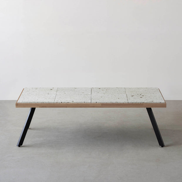 THE LOW TABLE / 大谷石 × ラバーウッド × Black Steel