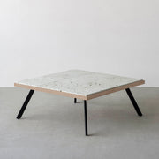 THE LOW TABLE / 大谷石 × ラバーウッド × Black Steel