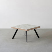 THE LOW TABLE / 大谷石 × ラバーウッド × Black Steel