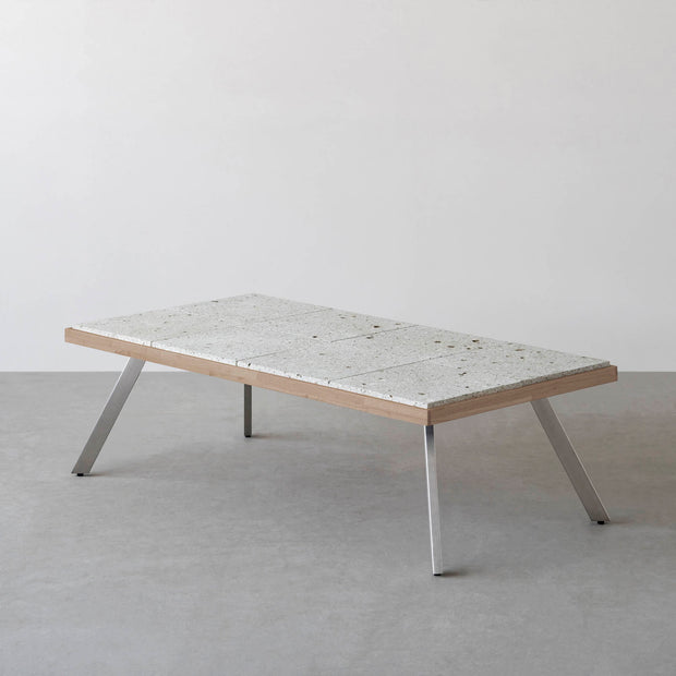 THE LOW TABLE / 大谷石 × ラバーウッド × Stainless