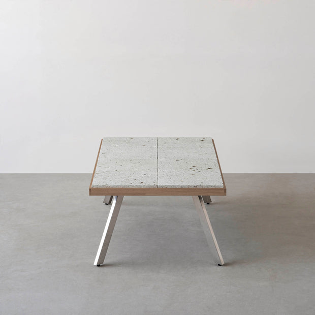 THE LOW TABLE / 大谷石 × ラバーウッド × Stainless