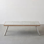 THE LOW TABLE / 大谷石 × ラバーウッド × Stainless
