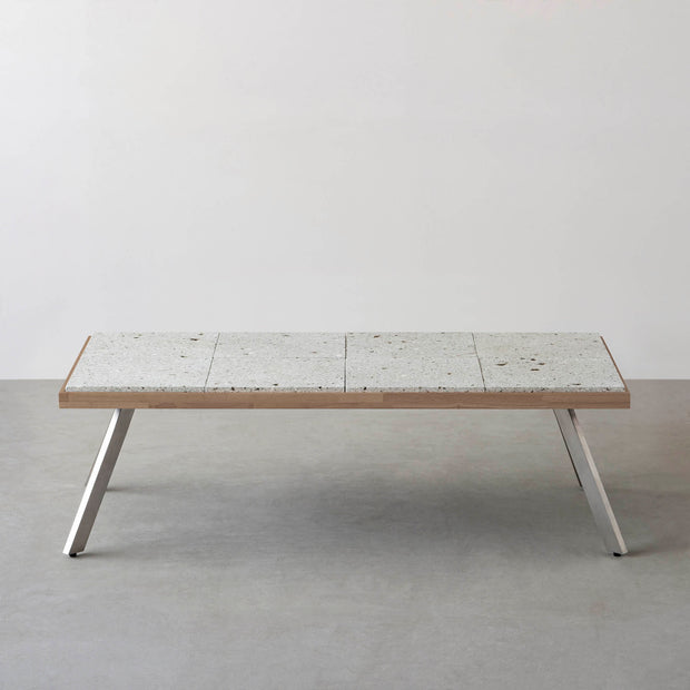 THE LOW TABLE / 大谷石 × ラバーウッド × Stainless