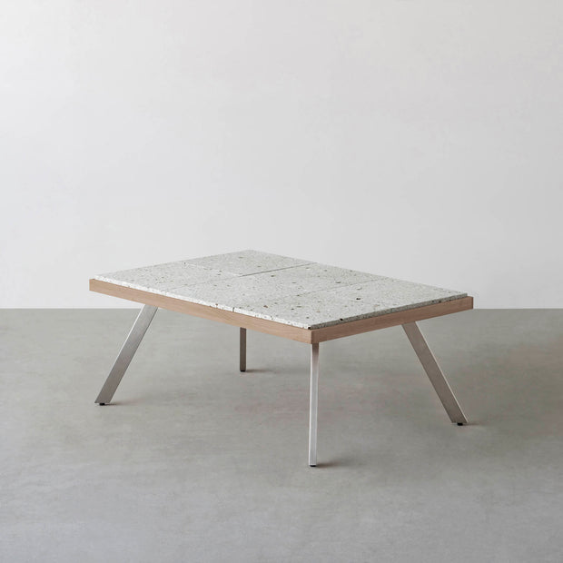 THE LOW TABLE / 大谷石 × ラバーウッド × Stainless