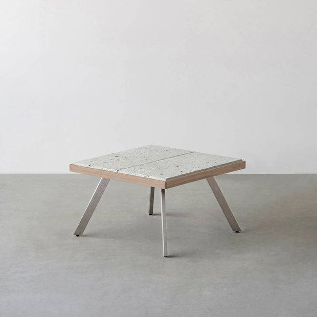 THE LOW TABLE / 大谷石 × ラバーウッド × Stainless