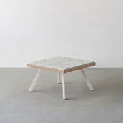 THE LOW TABLE / 大谷石 × ラバーウッド × White Steel