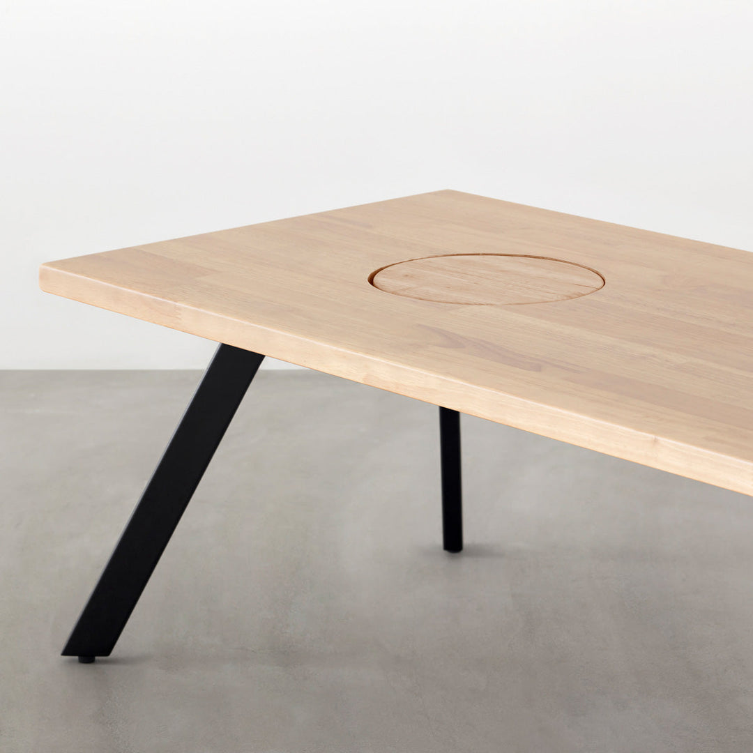 KANADEMONO THE LOW TABLE ラバーウッド アッシュグレー THE LOW TABLE / ラバーウッド アッシュグレー × White Steel – KANADEMONO