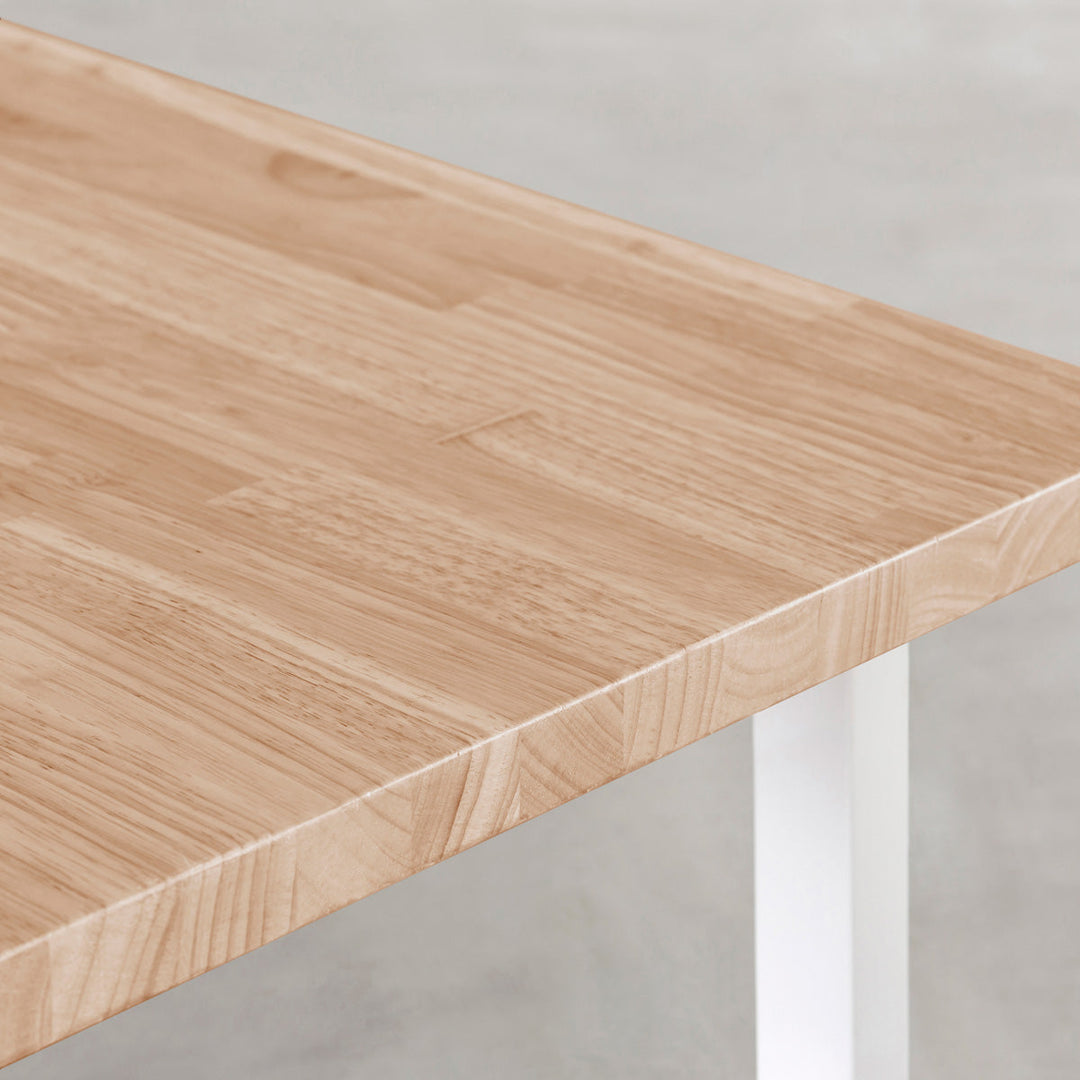 THE LOW TABLE / ラバーウッド アッシュグレー × White Steel ネコ穴