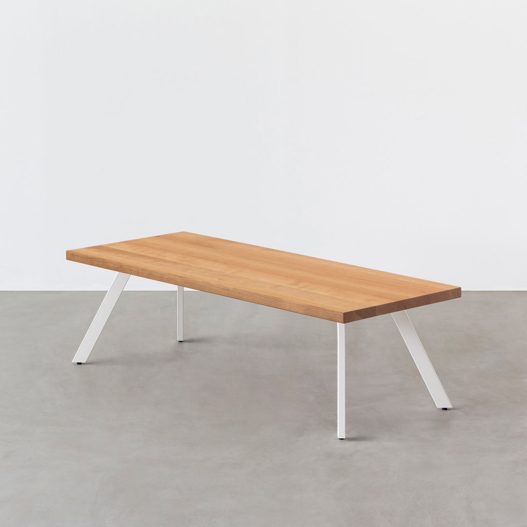 THE LOW TABLE / 無垢 ブラックチェリー × White Steel – KANADEMONO