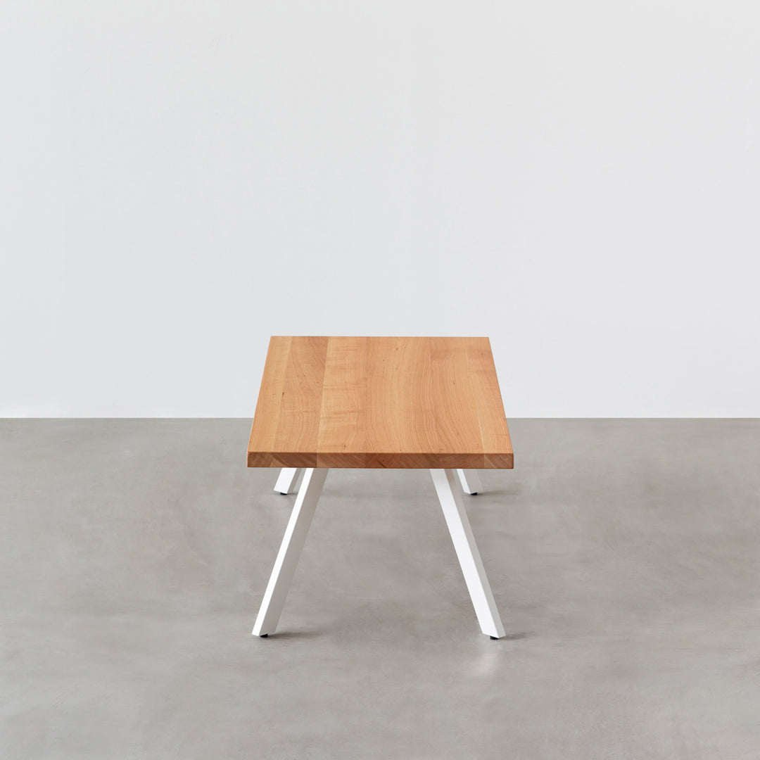 ローテーブル　ブラックチェリー THE LOW TABLE / 無垢 ブラックチェリー × White Steel – KANADEMONO