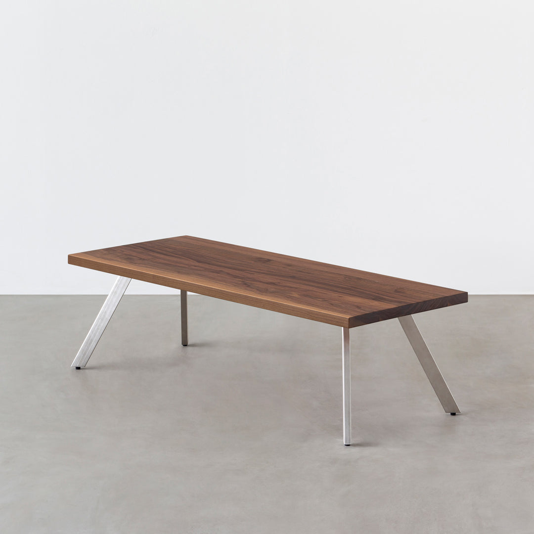 THE LOW TABLE / 無垢 ウォルナット × Stainless – KANADEMONO